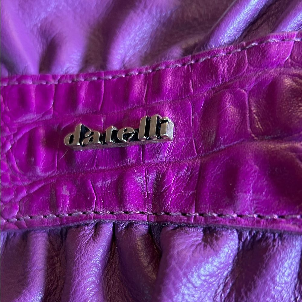 Gorgeous vintage leather Tote Bag in vibranf purple. Excellent condition - Picture 2 of 8